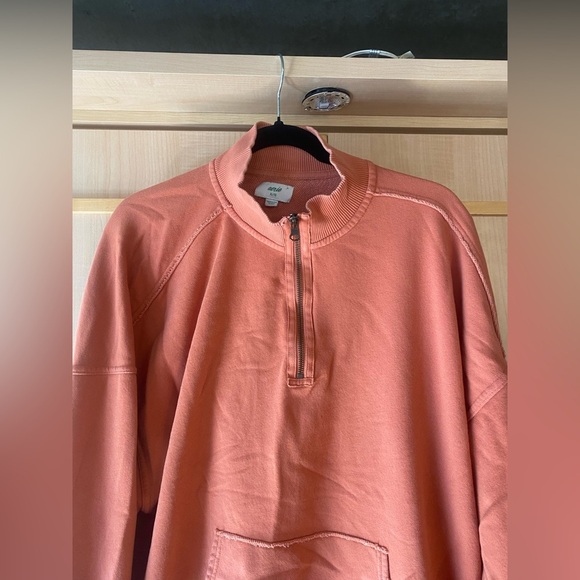 Aerie Oversized Down to Earth Quarter Zip Sweater Size XL - Picture 4 of 11